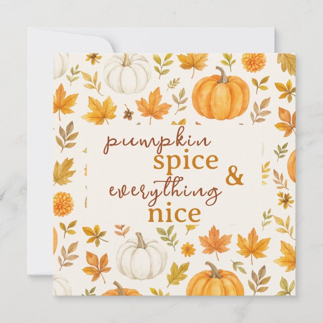 Cute Pumpkin Pattern | Thanksgiving  (Front)