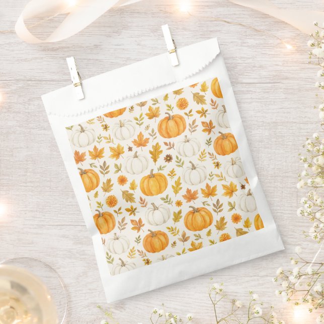 Cute Pumpkin Pattern | Thanksgiving  Favour Bag (Clipped)