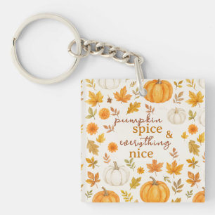 Cute Pumpkin Pattern Thanksgiving Keychain