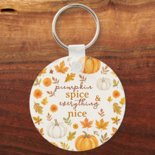 Cute Pumpkin Pattern Thanksgiving Keychain