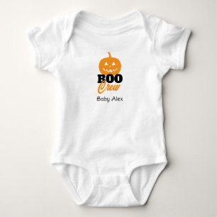 Cute Pumpkin Personalized Baby Name Bodysuit