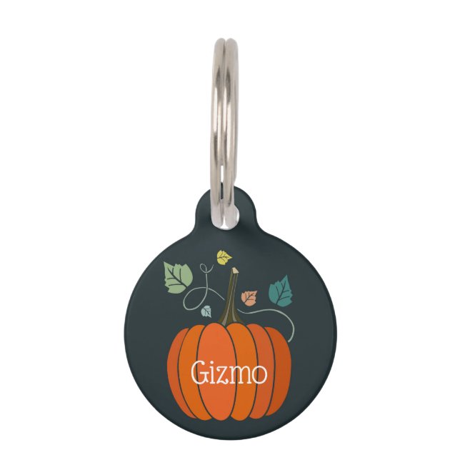 Cute Pumpkin | Personalized Pet ID Tag (Front)