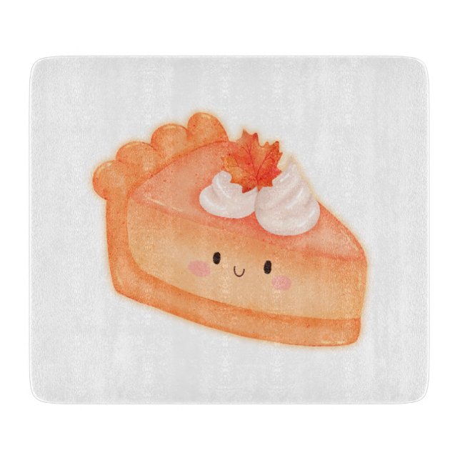 Cute Pumpkin Pie Slice Cutting Board (Front)