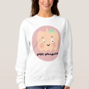 Cute Pumpkin Retro Letters Happy Halloween Sweatshirt