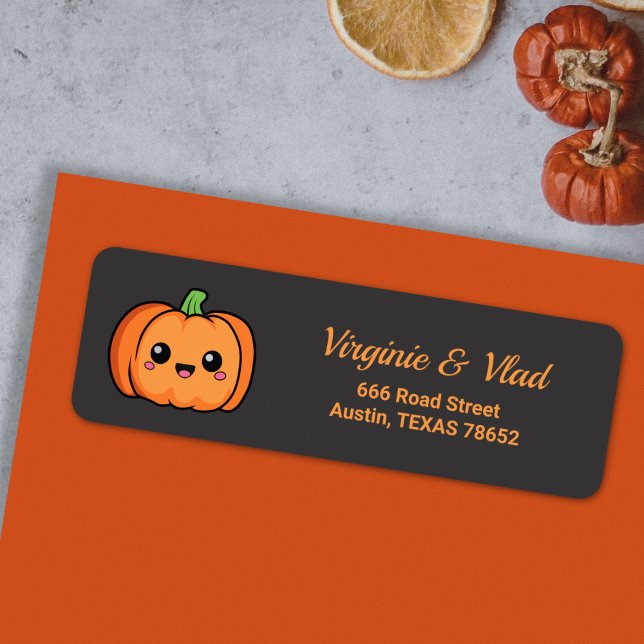 Cute Pumpkin return address label (Cute Pumpkin return address label)