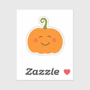 Cute pumpkin smiling Sticker