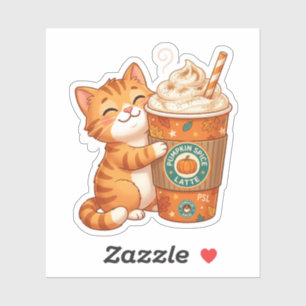 Cute Pumpkin Spice Latte Cat Cozy Autumn Halloween
