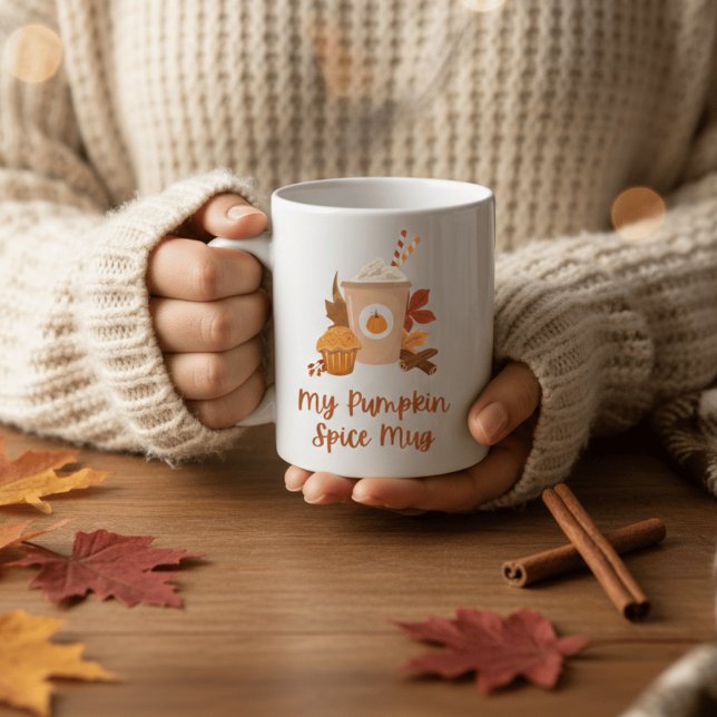 Cute Pumpkin Spice Mug Autumn Fall Vibes Coffee  (Creator Uploaded)