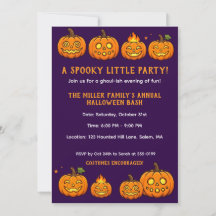 Cute Pumpkin Spooky Little Halloween Party 