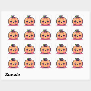 Cute Pumpkin Square Sticker