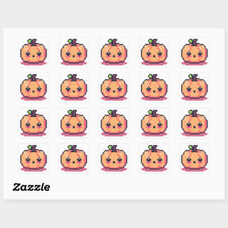 Cute Pumpkin Square Sticker