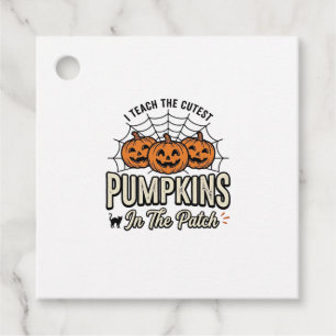 Cute Pumpkin Teacher Halloween Design_1 Favour Tags