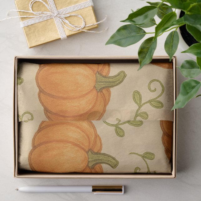Cute Pumpkin Tissue Paper – Halloween Gift Wrappin (Gift)