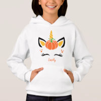 Cute Pumpking Thanksgiving Halloween Unicorn