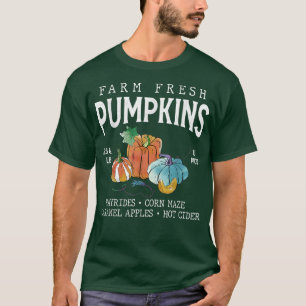 Cute Pumpkins Fall Vibes Autumn Farm Thanksgiving T-Shirt