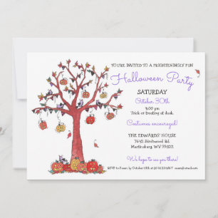 Cute Pumpkins Halloween Invitation
