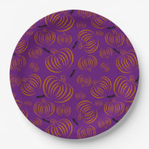 Cute Pumpkins Paper Plate