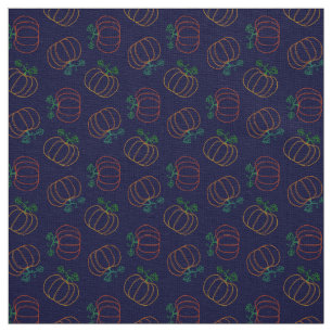 Cute Pumpkins Pattern Fall Autumn Thanksgiving Fabric