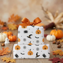Cute Pumpkins, Spiders And Bats Halloween
