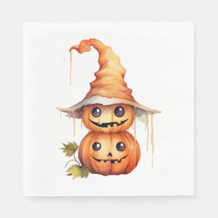 Cute Pumpkins Sticker Napkin