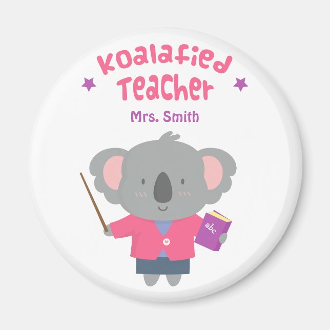 Cute Pun Humour Koala Bear Magnet enseignant (Devant)