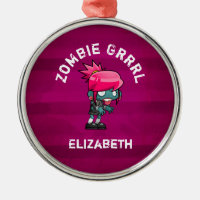 Cute Punk Rock Zombie Grrrl Personalized