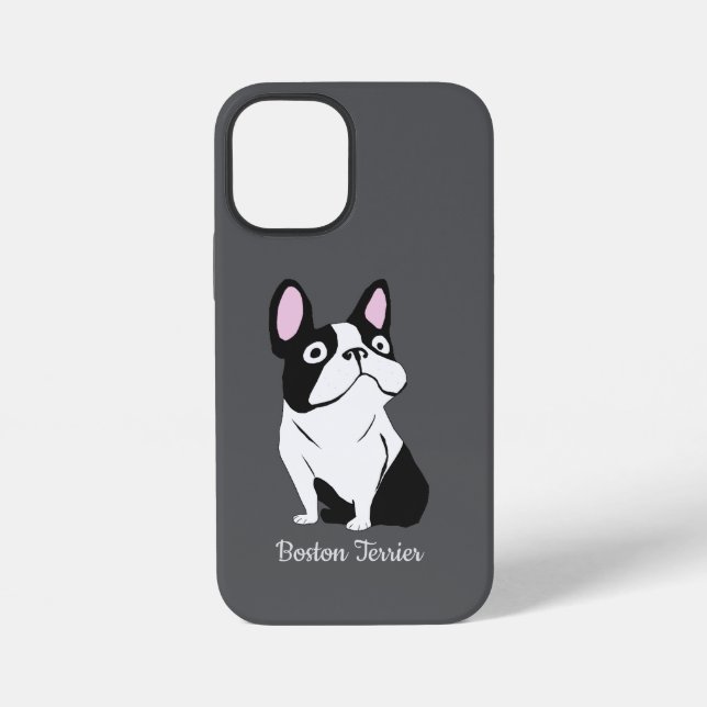 Cute Pup, gray iPhone Case (Back)
