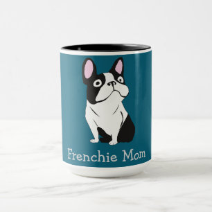 Cute Pup, medium dark blue Mug