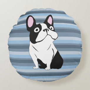 Cute pup round pillow