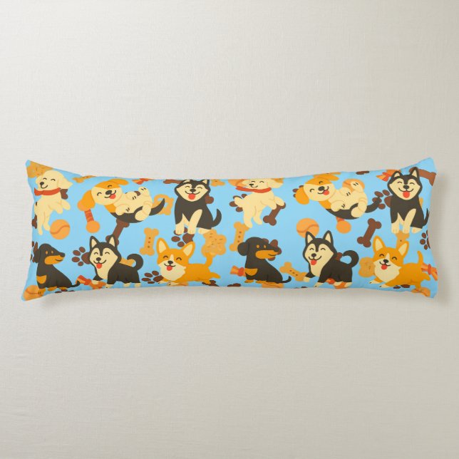 Cute Puppies Body Pillow (Front)