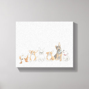 Cute puppies canvavs canvas print