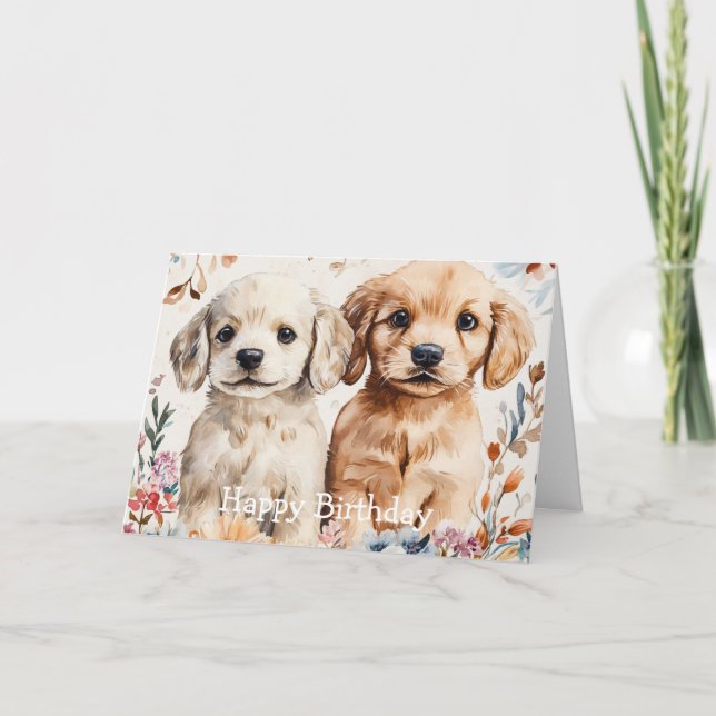 Cute Puppies Card (Front)