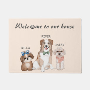 Cute Puppies  Doormat