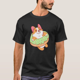 cute puppies lovely dog holder corgi doughnut T-Shirt