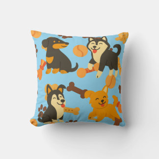 Cute Puppies Throw Pillow