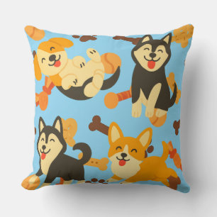 Cute Puppies Throw Pillow