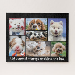 Cute puppies with custom message jigsaw puzzle