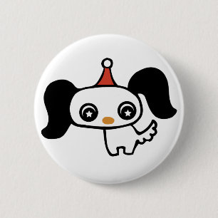 cute puppy 2 inch round button