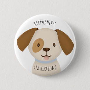 Cute Puppy 2 Inch Round Button