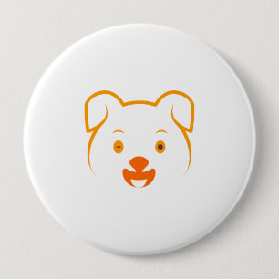 Cute Puppy 4 Inch Round Button