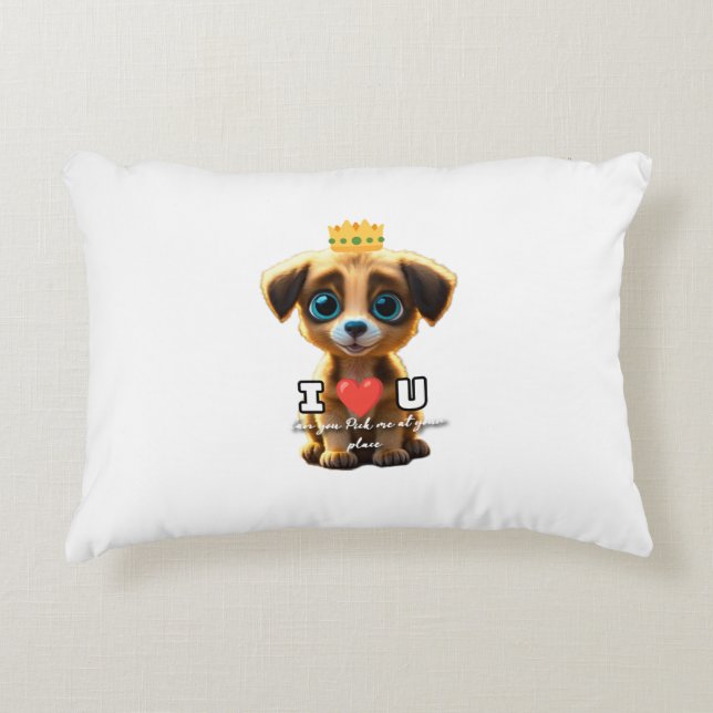 Cute puppy  accent pillow (Front)