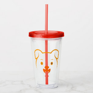 Cute Puppy Acrylic Tumbler