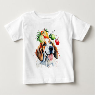 Cute puppy and fruits Baby T-Shirt