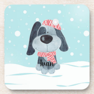 Cute puppy, baby coaster
