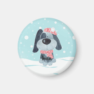 Cute puppy, baby magnet