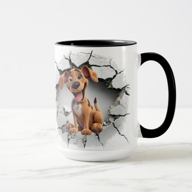 Cute puppy background mug (Right)