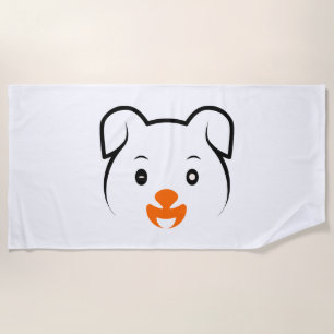 Cute Puppy Beach Towel