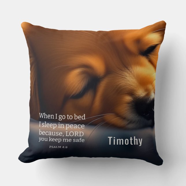 Cute Puppy Bible  Throw Pillow (Front)