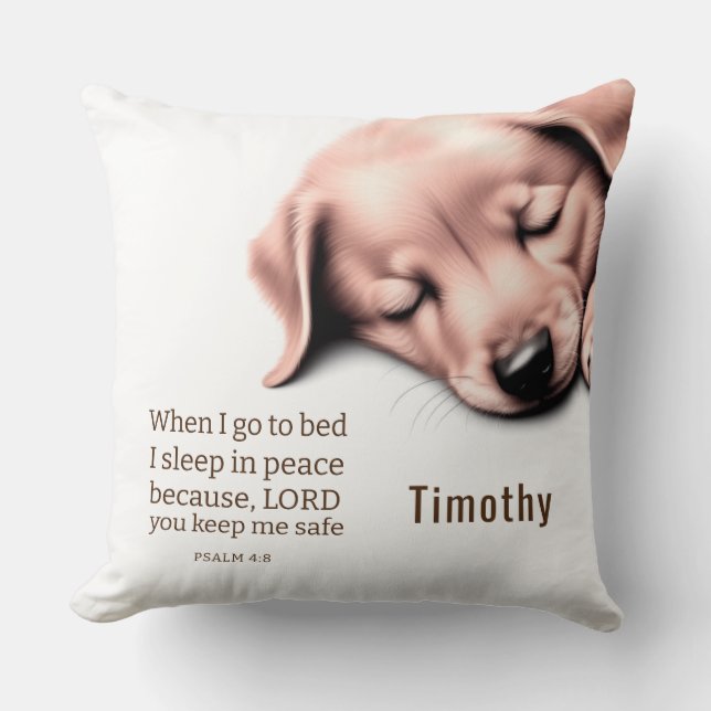 Cute Puppy Bible  Throw Pillow (Front)