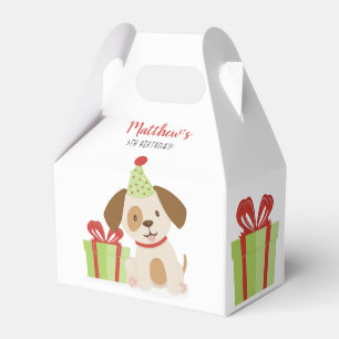 Cute Puppy Birthday Favor Box